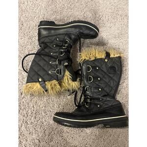 Sorel Tofino Canvas Waterproof Boots Faux Fur Womens Size 8
Black NL1779-010
